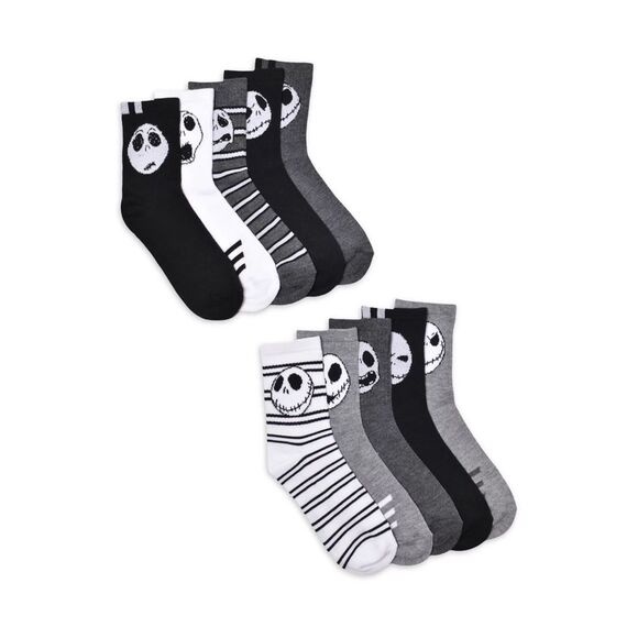 Disney Accessories - The Nightmare Before Christmas Women's Socks Crew White 10-Pack Sizes 4-10 D2 WB